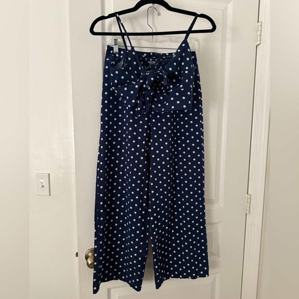 Navy Polka Dot set
